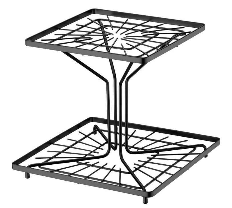 Fruteira Dupla Quadrada - Preto Fosco hover