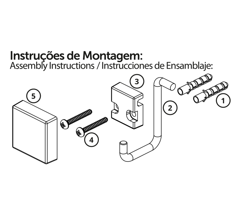 Gancho Duplo - Preto hover