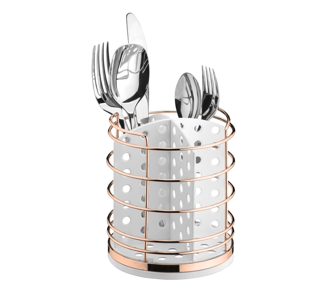 Suporte para Utensílios e Talheres - Rosé Gold