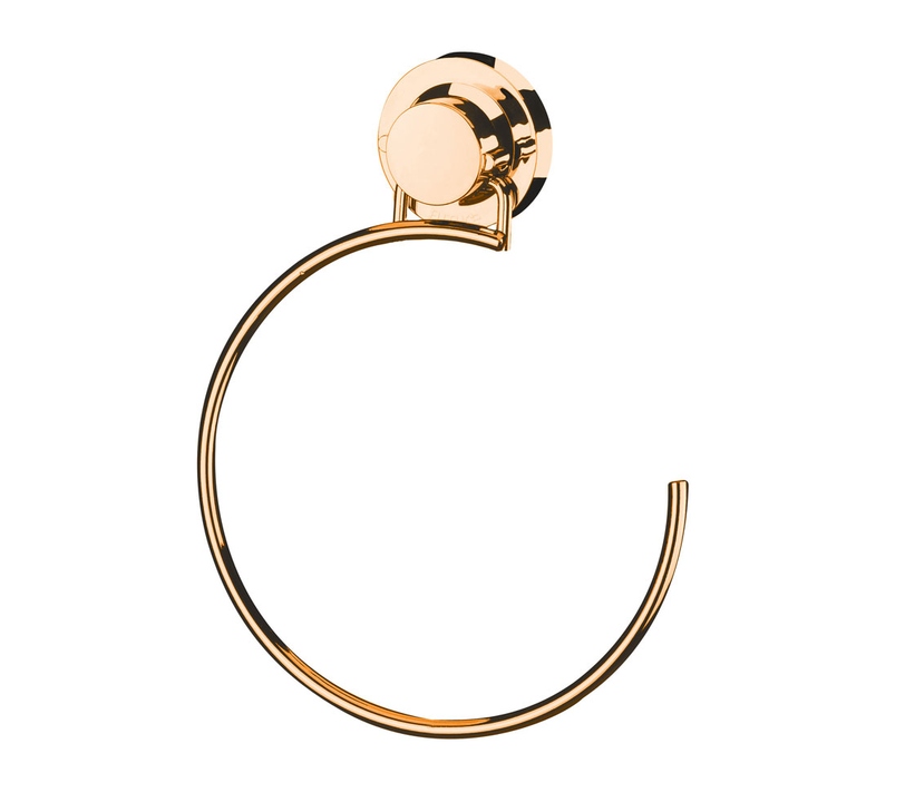 Toalheiro Argola 18 cm com Ventosas - Rosé Gold hover
